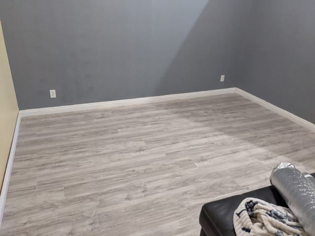 Finished flooring installation