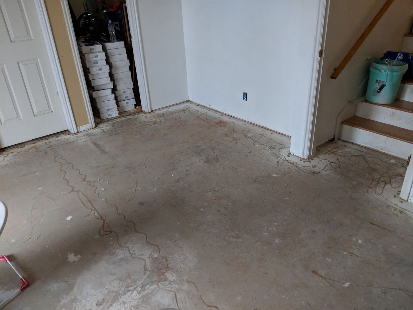 Before: subfloor prep
