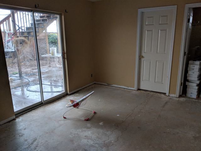 Before: subfloor prep