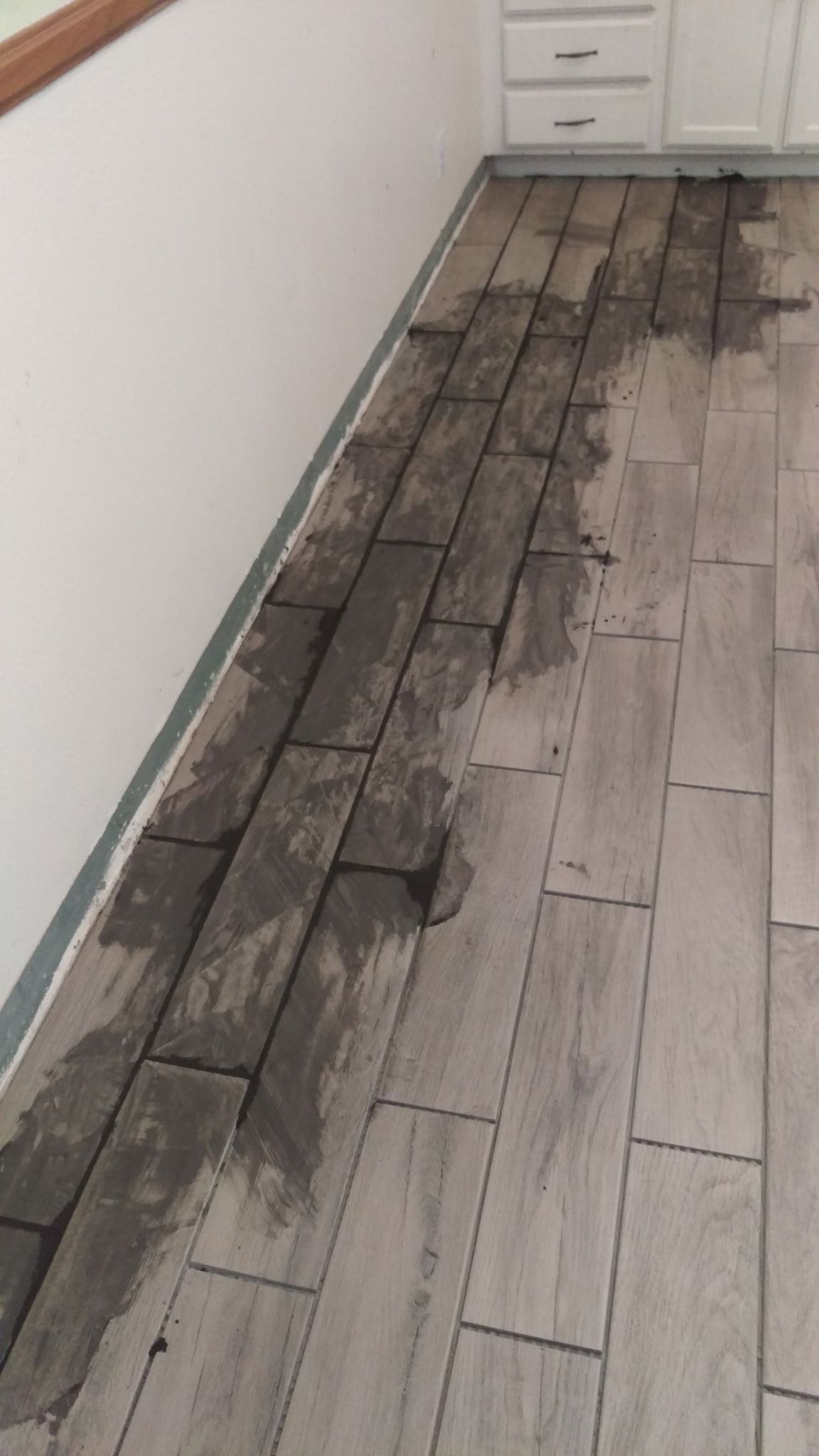 Grout haze cleanup